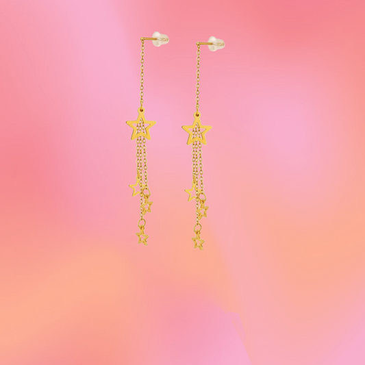 Dangling Star Titanium Earrings