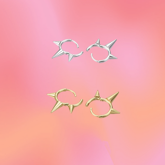 Spiked Hoop Earrrings