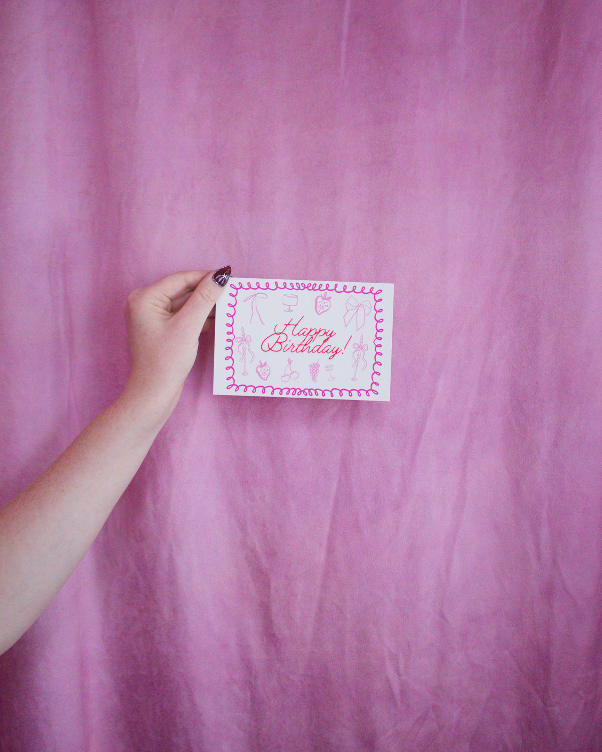 Girly "Happy Birthday" Post Card