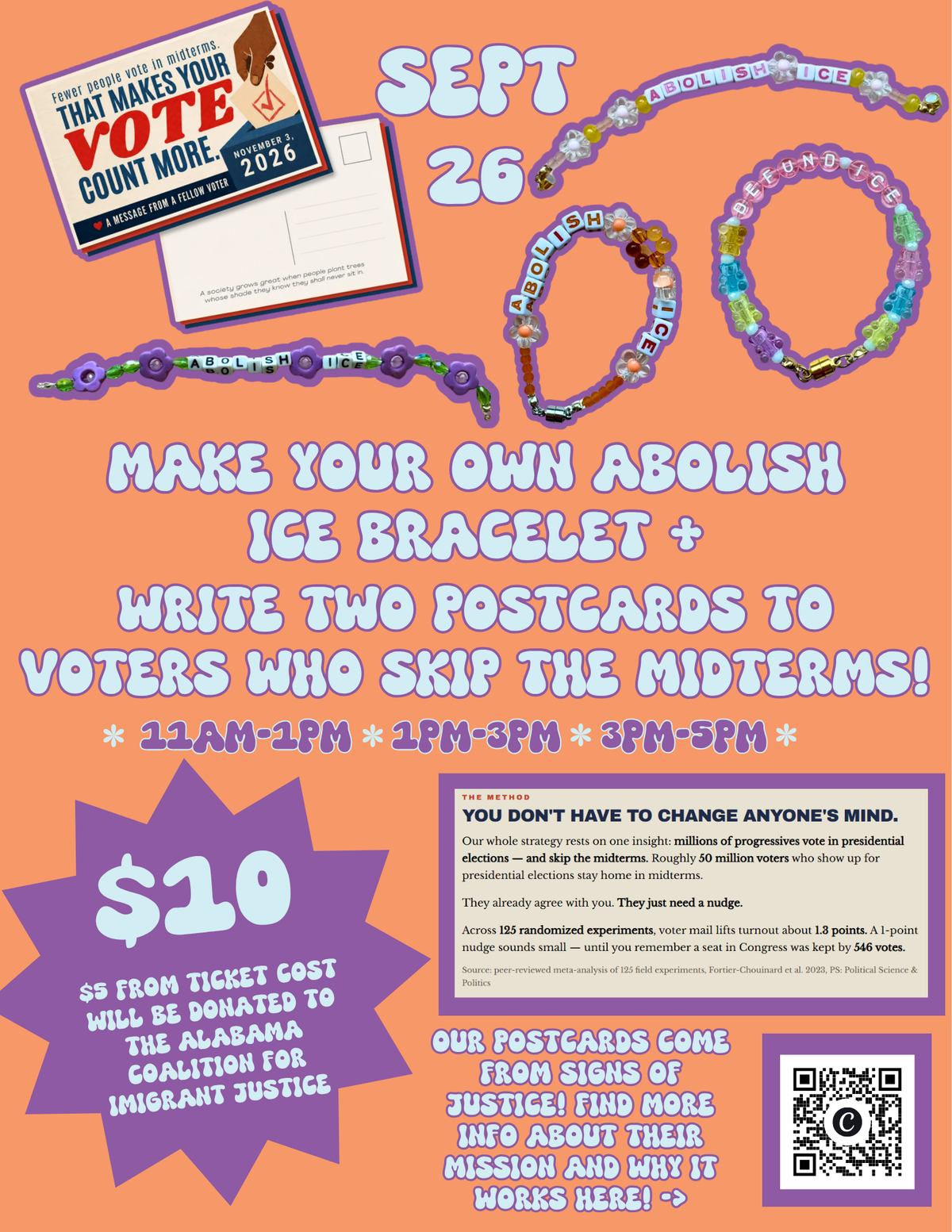 9/26/26 Make an Abolish ICE Bracelet