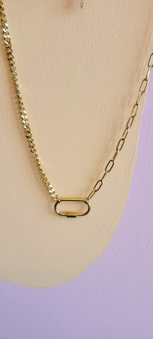 Titanium Bold and Sweet Statement Chain Necklace