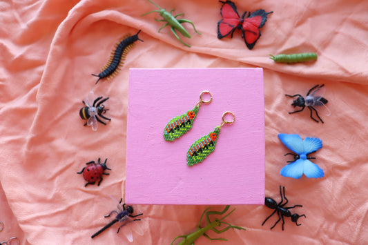 Beaded Caterpillar Earrings