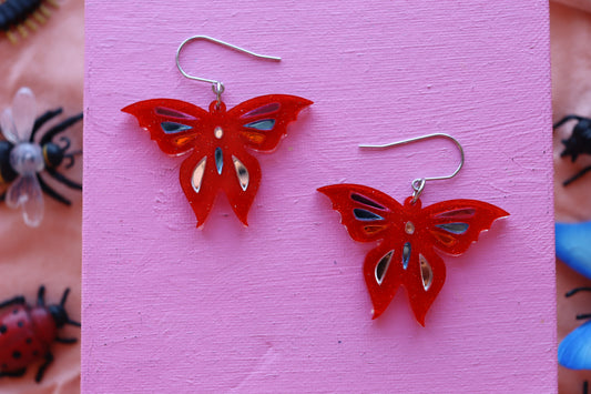 Red Shimmer Butterfly