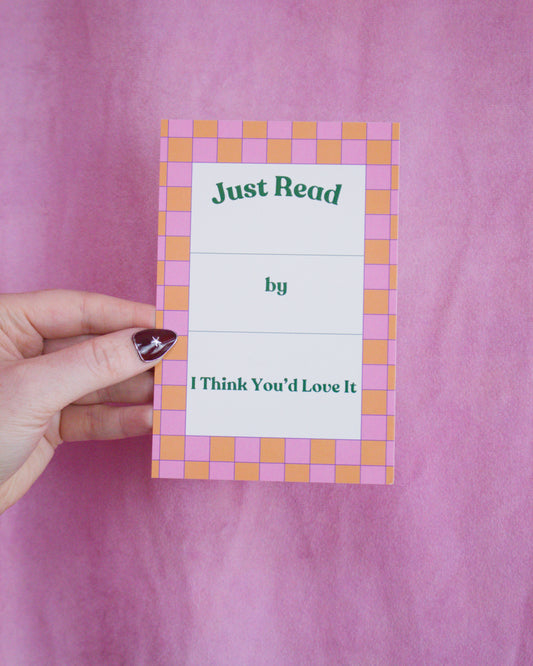 "Just Read ___ By ___" - Single Postcard