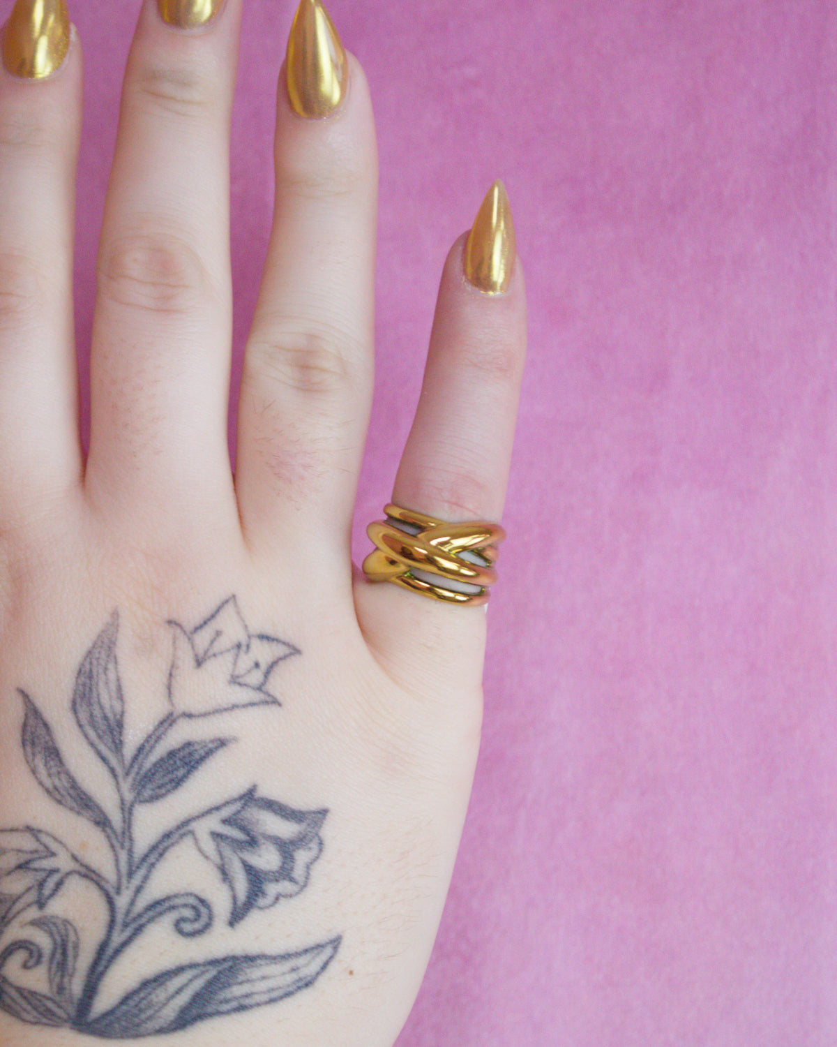 Knotted Titanium Ring