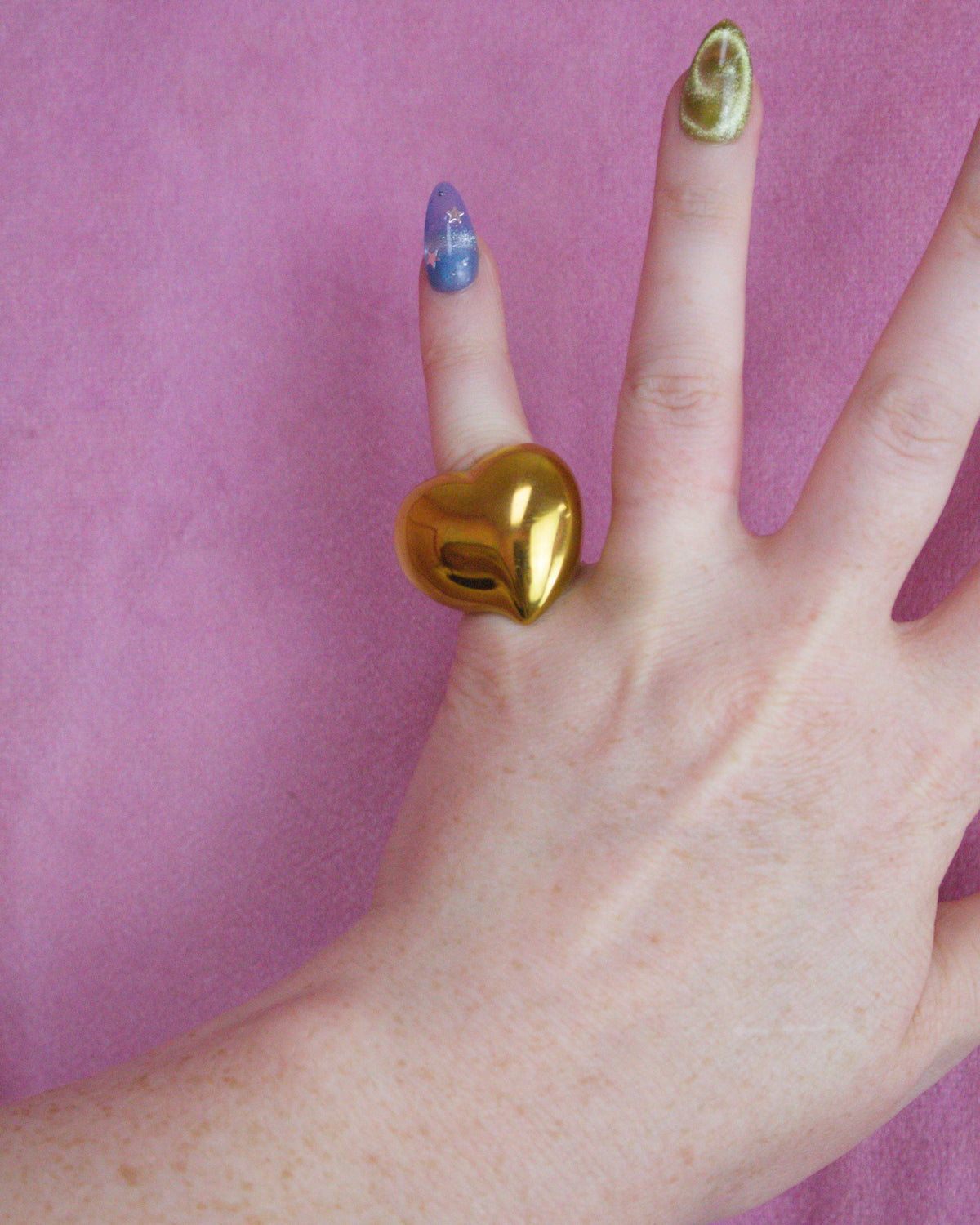 Large Chunky Heart Titanium Ring