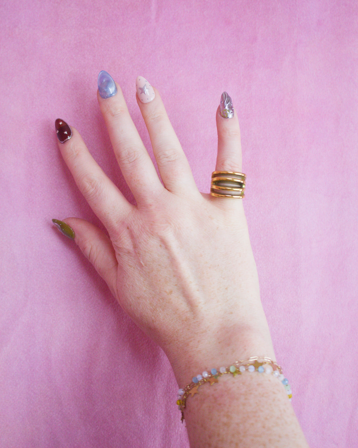 Layered Titanium Statement Ring