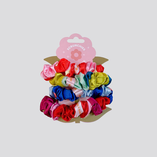 Set of 4 Mini Satin Scrunchies