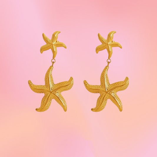 Stainless Steel Starfish Earrings