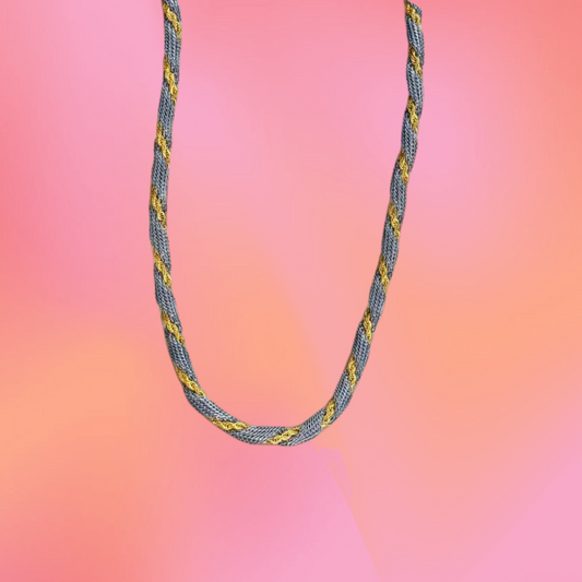 intense mixed metals necklace