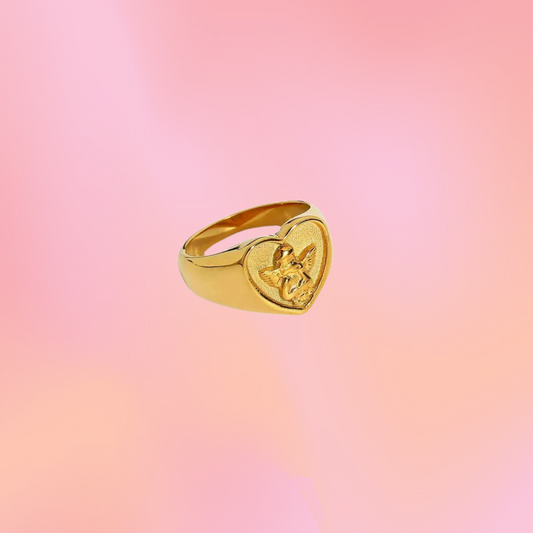 Angels Love Titanium Ring
