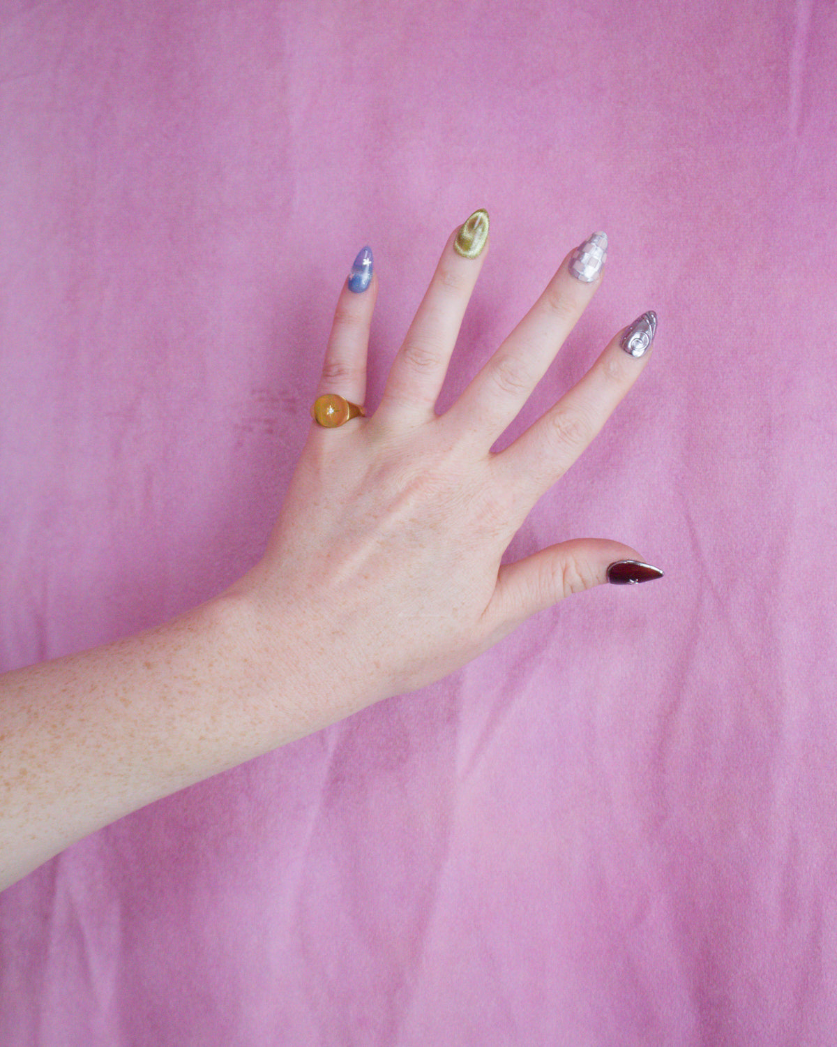 Shimmering Star Titanium Rings