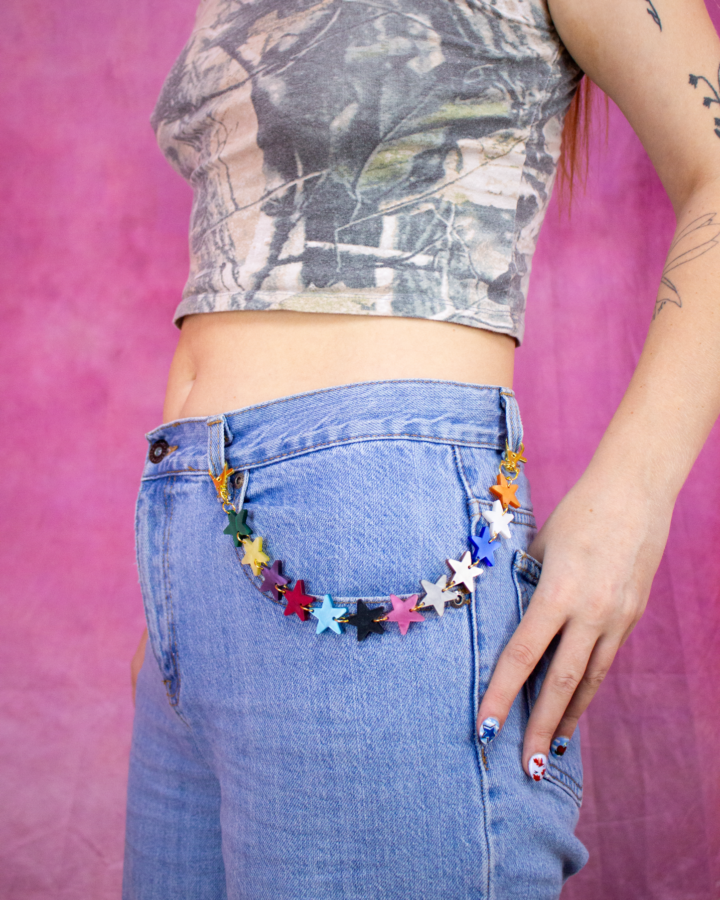 12 Eras - Colorful Pearlescent Stars Bag or Pants Charm