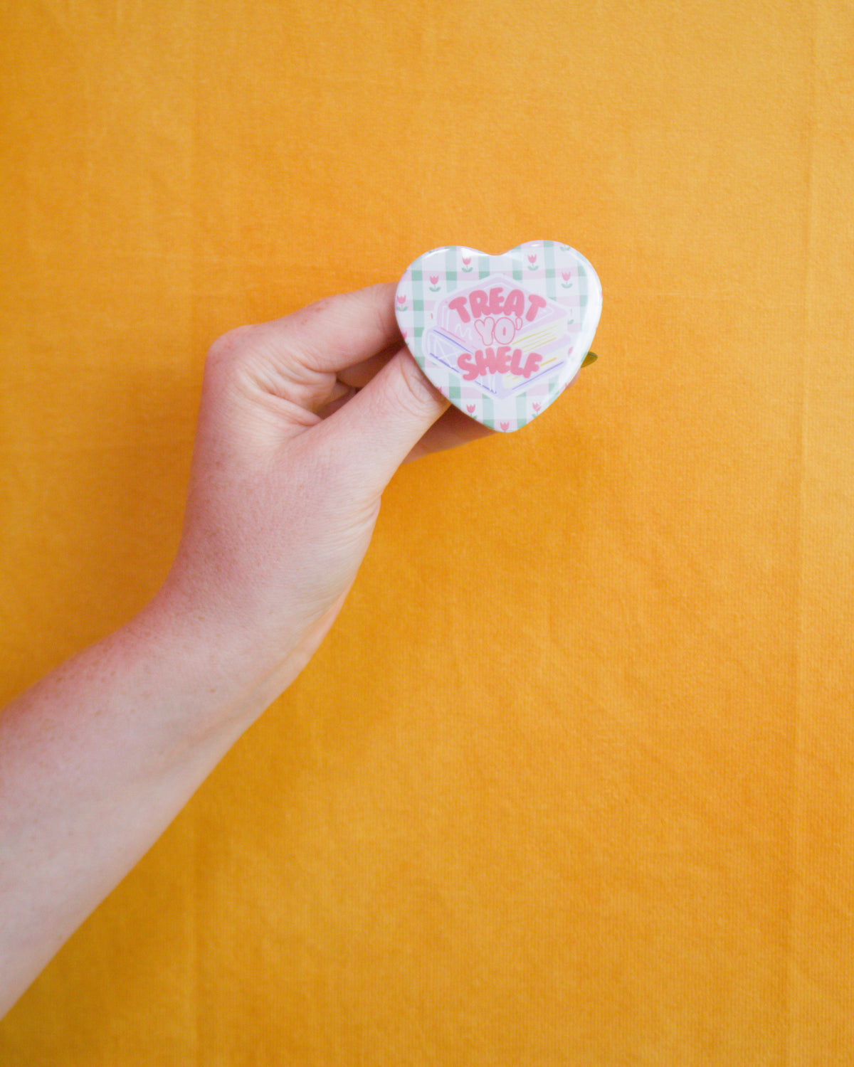 Treat Yo' Shelf Heart Shaped Pin