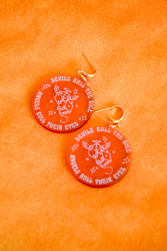 Devils Roll The Dice Angels Roll Their Eyes Taylor Swift Earrings