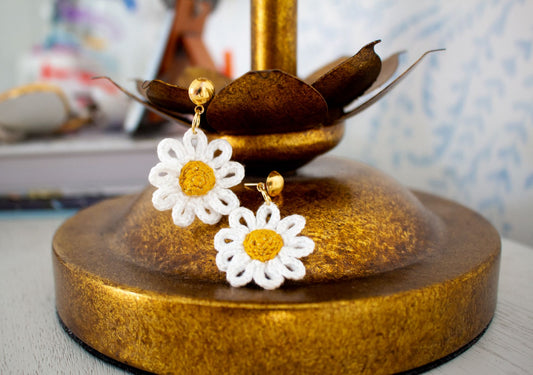 Now I'm Your Daisy-Crochet Earrings