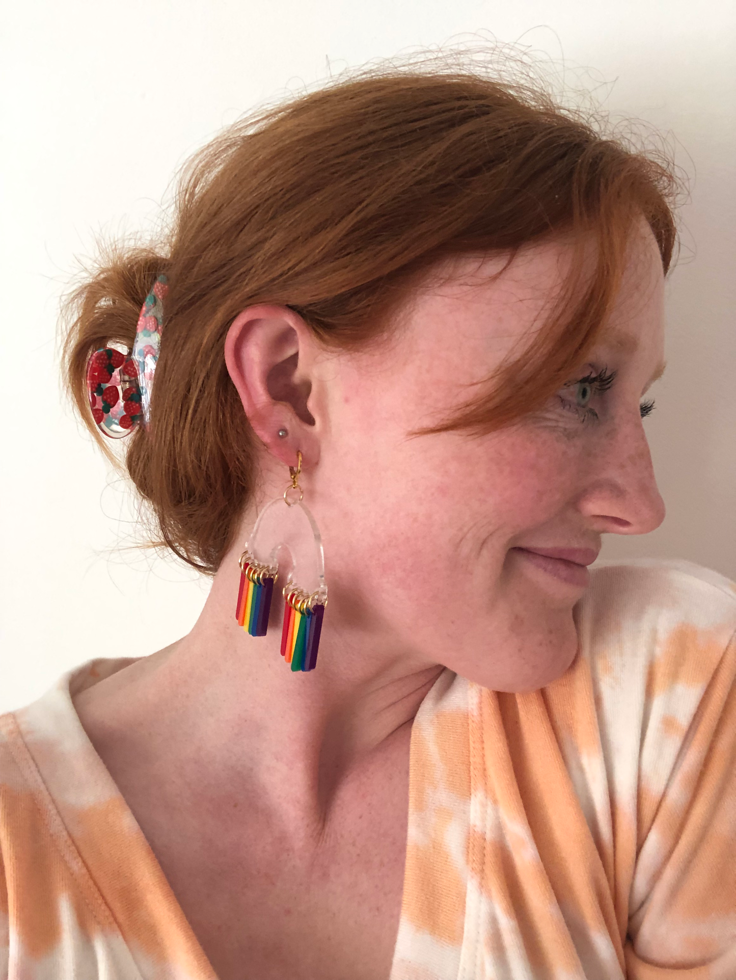 Rainbow Cloud Pride Earrings