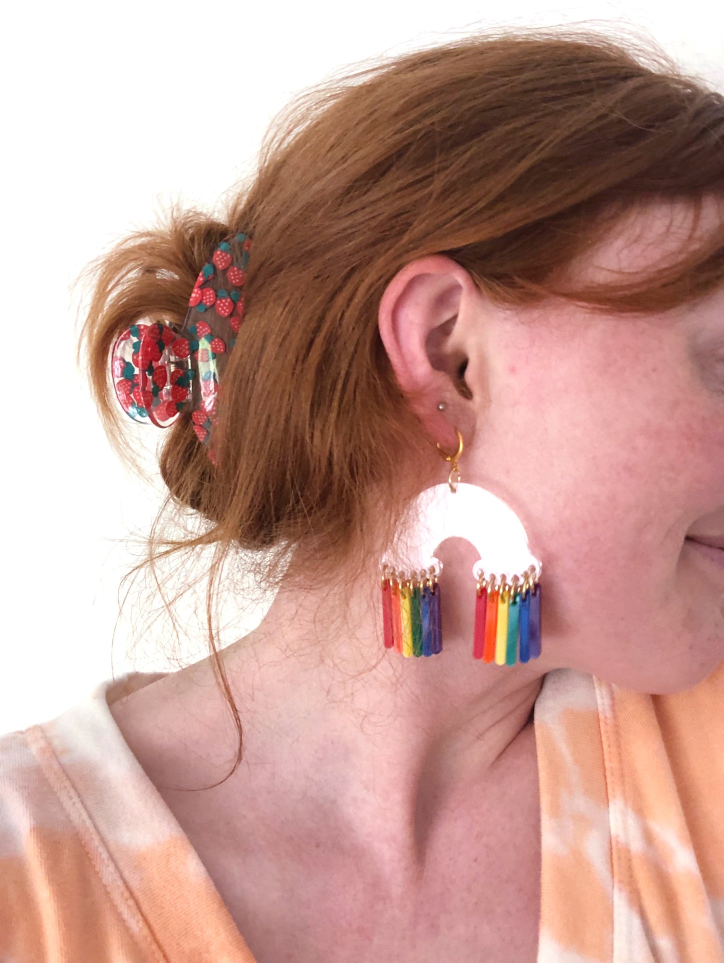 Rainbow Cloud Pride Earrings