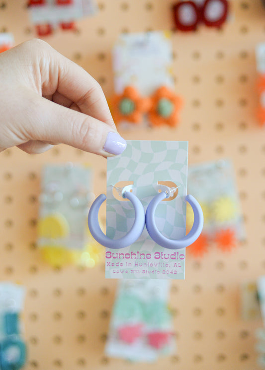 Colorful Matte Hoops