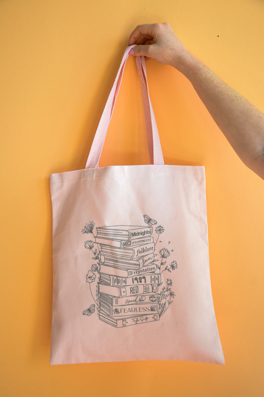 Taylor Swift Albums as Books-Tote Bag